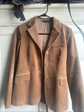 Theory Corduroy Blazer Jacket in Camel
